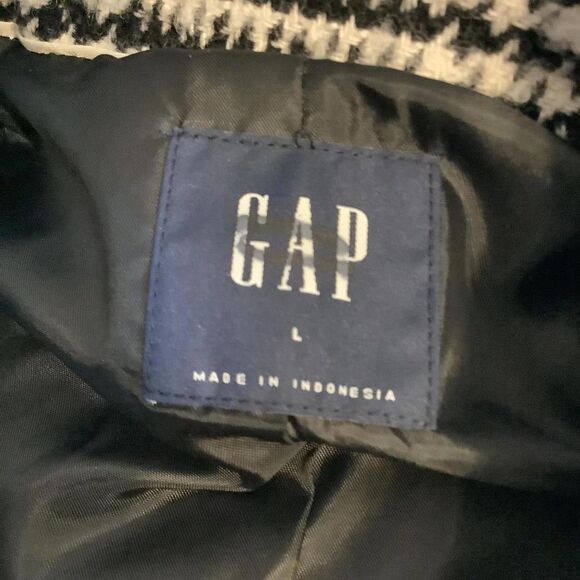 GAP Black and White Houndstooth Double-Breasted Jacket - Picture 6 of 7